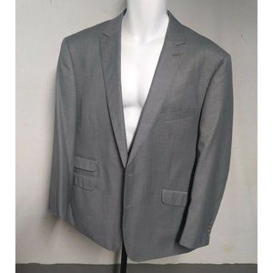Renoir mens 2 piece suit, gray, sz R44|38, EXC PRE-OWNED, 2 BT.Peak. Vent. Pleat